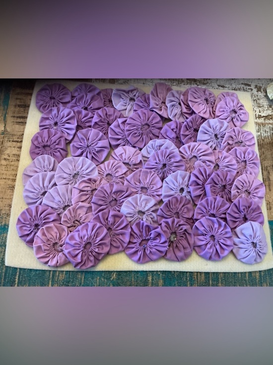 Other - Handmade vintage Fabric Yo-Yo Quilt Pieces, total of 50!